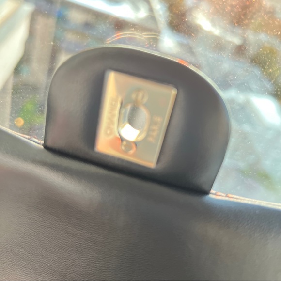 NWT Chanel Black CC Mini Square Lambskin Classic Flap w Receipt! Champagne HW - Picture 5 of 14